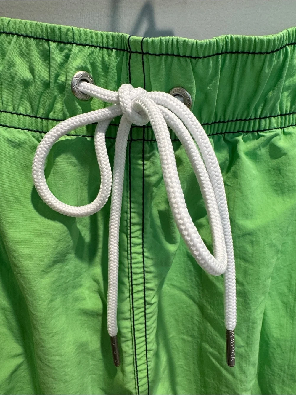 Nautica Neon Lime Green Men's Swim Shorts